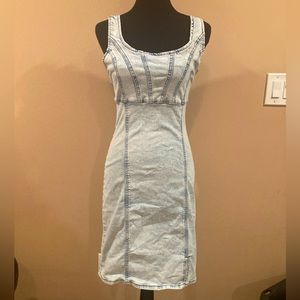 Knee length jean dress